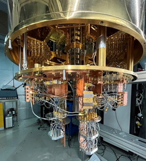 One of NPL’s dilution refrigerators. This system is primarily used for measurements of superconducting qubits.