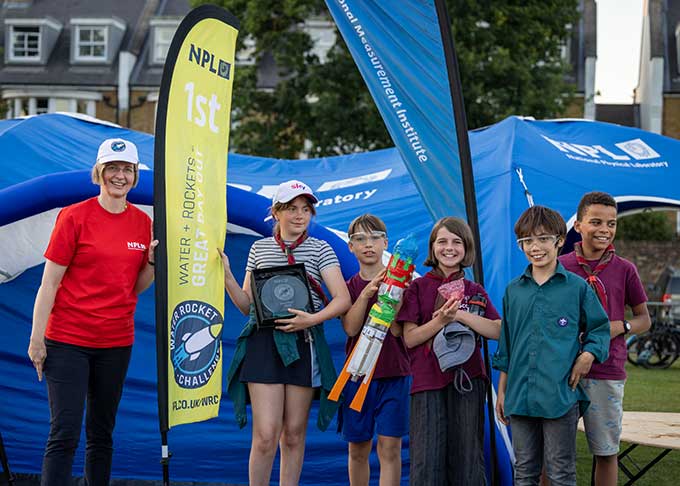 Penny owen awarded the 1st prize winners at water rockets 2023