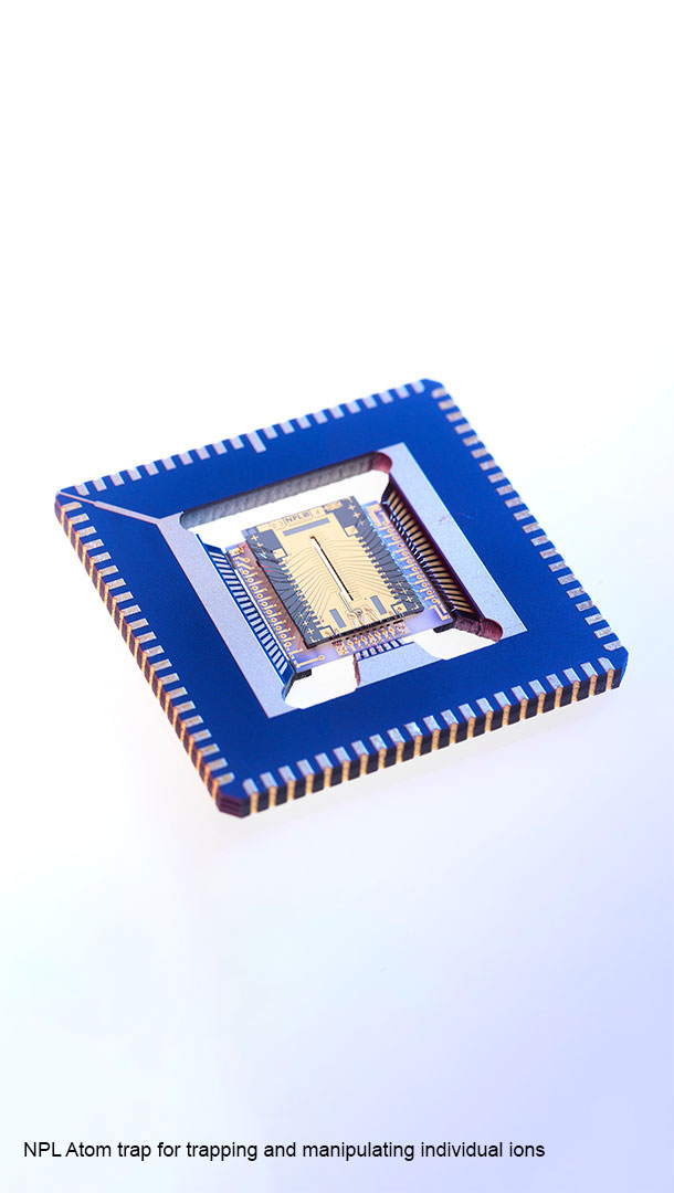 NPL Atom trap for trapping and manipulating individual ions'